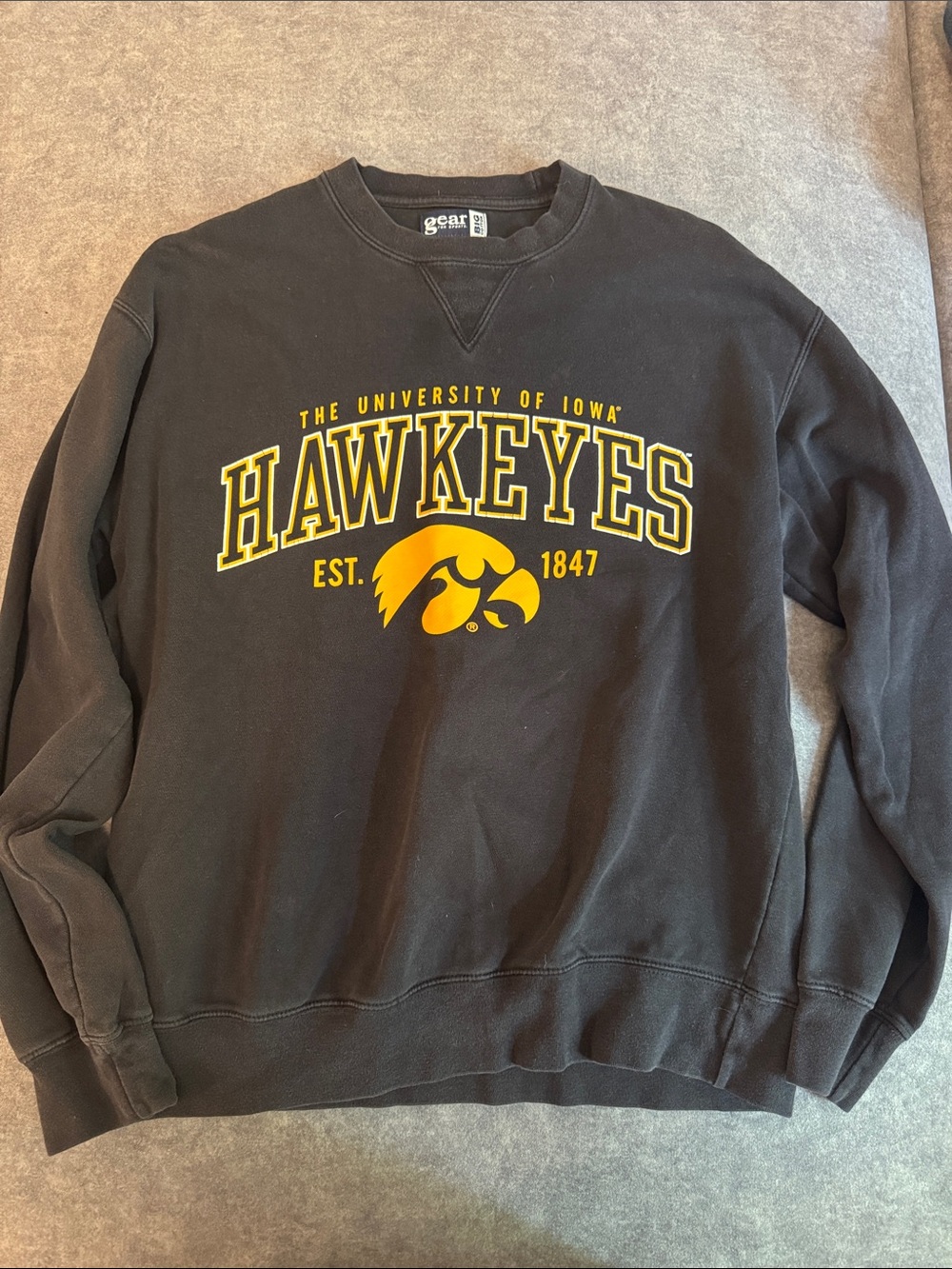 Iowa Hawkeyes Black Crewneck